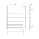 Round Chrome Electric Heated Towel Rack 7 Bars