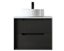 OTTI BYRON BLACK OAK 600MM SINGLE BOWL FLOOR STANDING VANITY