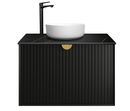 OTTI MARLO MATTE BLACK 900MM SINGLE BOWL FLOOR STANDING VANITY