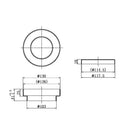NERO 130MM ROUND TILE INSERT FLOOR WASTE 100MM OUTLET