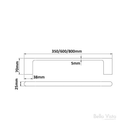 Bella Vista Beki / Supra Chrome Single Towel Rail - 600mm