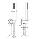 NERO ZEN SHOWER ON BRACKET GRAPHITE