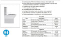 JOHNSON SUISSE EMILIA XTRA AMBULANT RIMLESS TOILET SUITE GLOSS WHITE