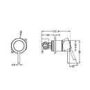 NERO ZEN SHOWER MIXER 80MM BRUSHED NICKEL