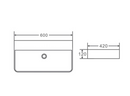 POSEIDON WALL HUNG / ABOVE COUNTER BASIN GLOSS WHITE 600MM