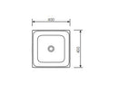 JOHNSON SUISSE GEMELLI SQUARE SEMI-INSET BASINS WHITE 400MM