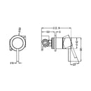 NERO ZEN SHOWER MIXER 80MM BRUSHED BRONZE