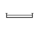 NERO DOLCE DOUBLE TOWEL RAIL MATTE BLACK 700MM