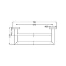 NERO DOLCE DOUBLE TOWEL RAIL BRUSHED NICKEL 700MM