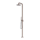 NERO ZEN OUTDOOR FREESTANDING SHOWER COLUMN BRUSHED BRONZE
