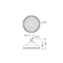 NERO YORK SHOWER HEAD 200MM MATTE BLACK