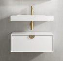 OTTI MOONLIGHT WHITE 750MM SINGLE BOWL WALL HUNG CABINET AND BASIN