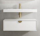 OTTI MOONLIGHT WHITE 900MM SINGLE BOWL WALL HUNG CABINET AND BASIN