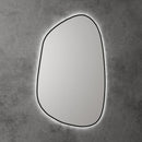 AULIC TARCOOLA ASYMMETRICAL FRAMED LED MIRROR 3 COLOUR LIGHTS MATTE BLACK 550X900MM