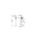 NERO OPAL Freestanding Bath Mixer with Hand Shower
