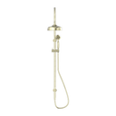 NERO YORK TWIN SHOWER WITH METAL HAND SHOWER AGED BRASS