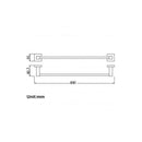 BLAZE Black Single Towel Rail 800mm