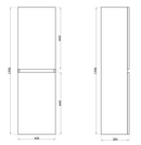 POSEIDON DARK OAK TALL BOY 400MM X 1350MM