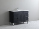 CETO ACACIA SHAKER MATTE BLACK 1200MM SINGLE BOWL FLOOR STANDING VANITY