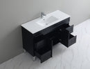 CETO ACACIA SHAKER MATTE BLACK 1200MM SINGLE BOWL FLOOR STANDING VANITY