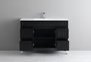 CETO ACACIA SHAKER MATTE BLACK 1200MM SINGLE BOWL FLOOR STANDING VANITY