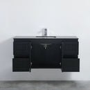 CETO ACACIA SHAKER MATTE BLACK 1200MM SINGLE BOWL WALL HUNG VANITY