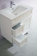 CETO ACACIA SHAKER MATTE WHITE 750MM FLOOR STANDING VANITY (AVAILABLE IN LEFT HAND DRAWER AND RIGHT HAND DRAWER)