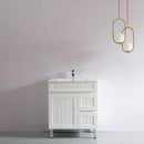 CETO ACACIA SHAKER MATTE WHITE 750MM FLOOR STANDING VANITY (AVAILABLE IN LEFT HAND DRAWER AND RIGHT HAND DRAWER)