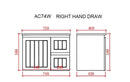CETO ACACIA SHAKER MATTE WHITE 750MM SINGLE BOWL WALL HUNG VANITY (AVAILABLE IN LEFT AND RIGHT HAND DRAWER)