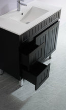 CETO ACACIA SHAKER MATTE BLACK 900MM FLOOR STANDING VANITY (AVAILABLE IN LEFT HAND DRAWER AND RIGHT HAND DRAWER)