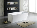 POSEIDON GLOSS WHITE AVIS RIGHT CORNER BACK TO WALL BATHTUB (AVAILABLE IN 1500MM AND 1700MM)