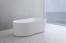 CETO ALLY GROOVE OVAL FREESTANDING BATHTUB MATTE WHITE (AVAILABLE IN 1500MM AND 1700MM)