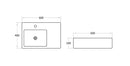 POSEIDON WALL HUNG BASIN GLOSS WHITE 600MM