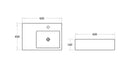 POSEIDON WALL HUNG BASIN GLOSS WHITE 600MM