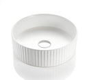 POSEIDON BELLEVUE FLUTED ABOVE COUNTER BASIN MATTE WHITE 360MM