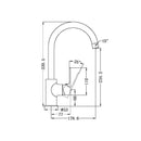 NERO Bianca Kitchen Mixer Gooseneck Spout