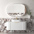 OTTI HAMPSHIRE SATIN WHITE 1200MM CURVE SINGLE BOWL WALL HUNG VANITY