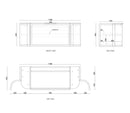 OTTI HAMPSHIRE SATIN BLACK 1200MM CURVE SINGLE BOWL WALL HUNG VANITY