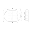 OTTI BONDI MATTE WHITE SHAVING CABINET 900MM