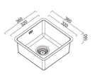 ABEY BS SINGLE BOWL BAR SINK ARTISAN COPPER 360MM