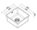 ABEY BS SINGLE BOWL BAR SINK EUREKA GOLD 360MM