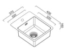 ABEY BS SINGLE BOWL BAR SINK WITH TAP LANDING EUREKA GOLD 370MM