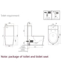 LAFEME THEA STANDARD LUNA RIMLESS BACK TO WALL SMART TOILET WHITE
