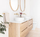 OTTI BYRON NATURAL OAK 1200MM DOUBLE BOWL WALL HUNG VANITY
