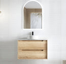 OTTI BYRON NATURAL OAK 750MM SINGLE BOWL WALL HUNG VANITY