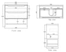 OTTI BYRON NATURAL OAK 900MM SINGLE BOWL WALL HUNG VANITY