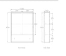 OTTI BYRON NATURAL OAK MIRROR SHAVING CABINET 600MM