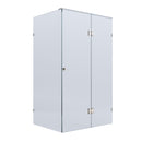 BELLA VISTA VALENTINA FRAMELESS PIVOT FRONT AND RETURN PANEL SHOWER SCREEN CHROME