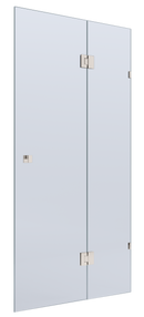 BELLA VISTA VALENTINA FRAMELESS PIVOT FRONT ONLY SHOWER SCREEN BRUSHED NICKEL