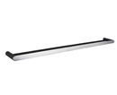RUSHY Black and Chrome Double Towel Rail 800mm